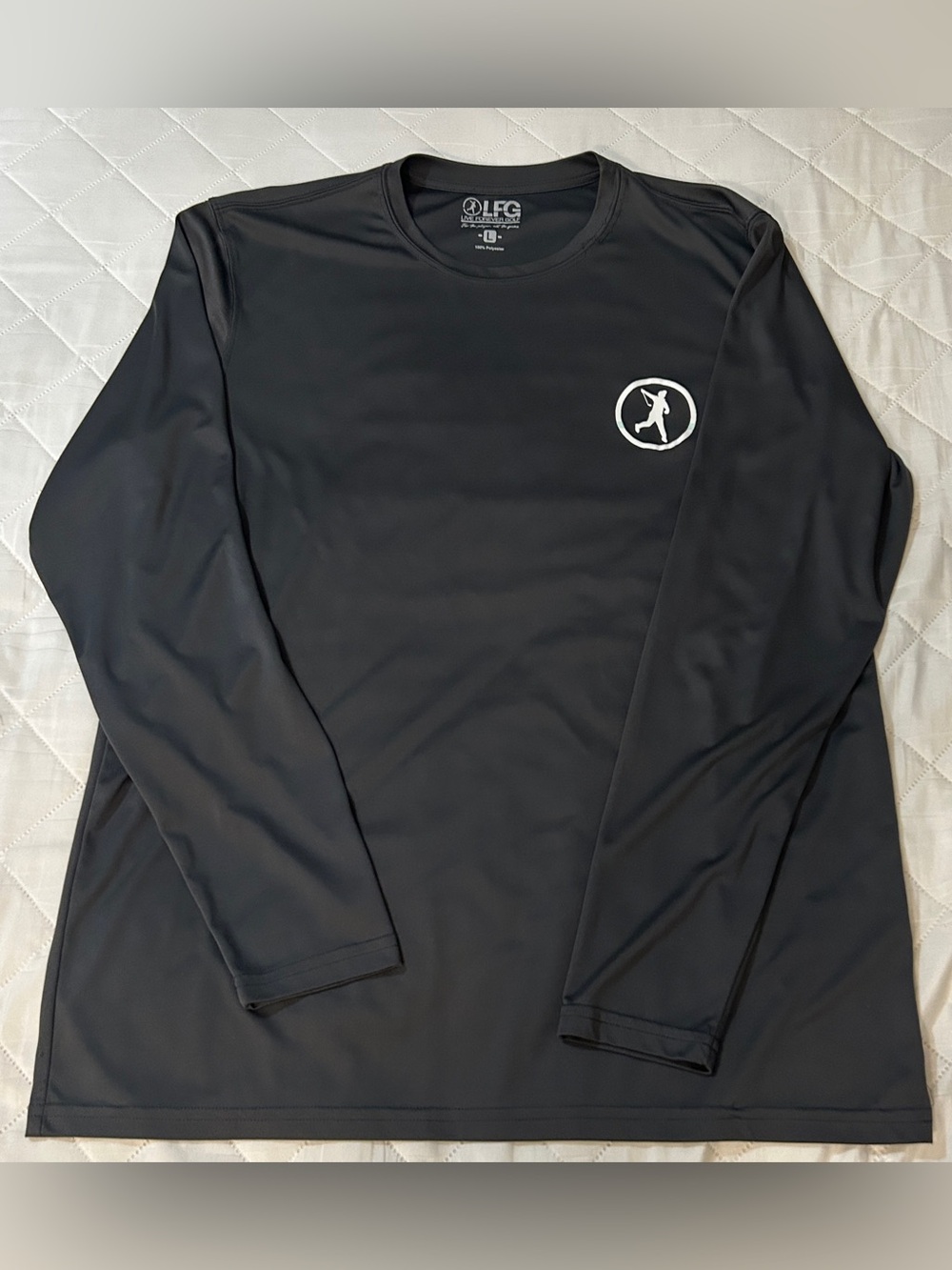 Live Forever Golf Men’s Long-Sleeve Performance Golf Shirt - Black